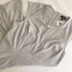 The Limited. NWT Gray Perforated “Suede” Dress